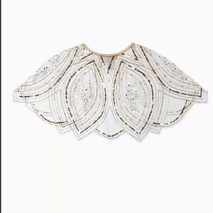 Tutu Du Monde White and Gold Beaded holiday Cape